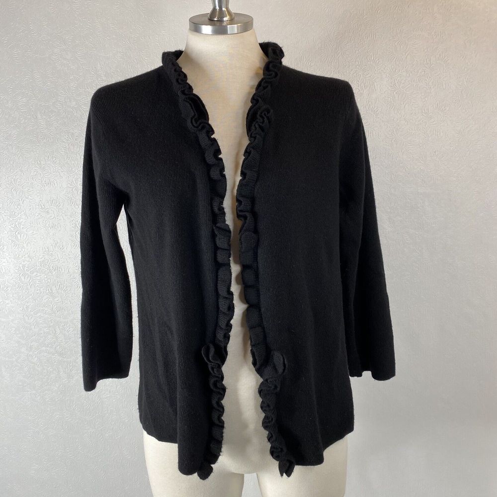 Neiman Marcus Women's Sz Med Black Cashmere Sweater
